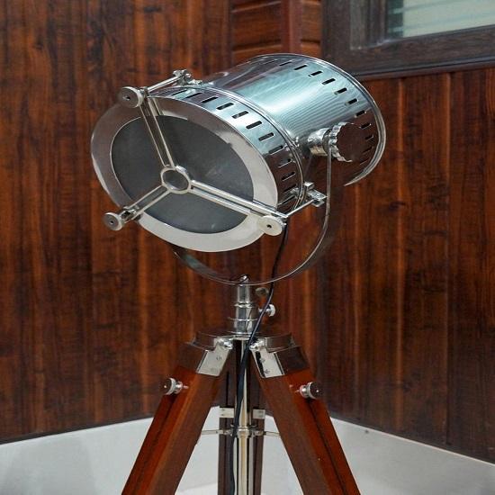 Vintage Spotlight Duża lampa Statyw żeglarski Teatr Lampa podłogowa Studio Szukaj Światło Najlepsze na prezent na Dzień Matki i dekorację domu