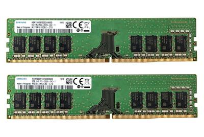 Samsung 16GB DDR4 2666MHz DIMM UDIMM 1Rx8 CL19 Upgrade Kit RAM Paměti pro Stolní Počítač (2x8GB) PC4-21300 Non-ECC 1,2V 288-pin M378A1K43CB2-CTD