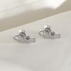 Embedded Zircon Double-layered Shell Stud Earrings - Luxurious and Exquisite Ear Accessories for Women
