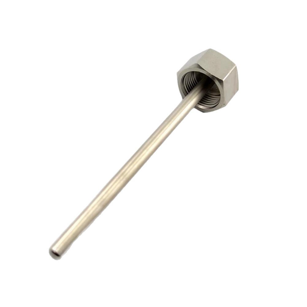 100mm 300mm Thermowell 304 Stainless Steel Temperature Sensor Protection Tube 8mm OD Waterproof Immersion- Sleeve Repair Parts