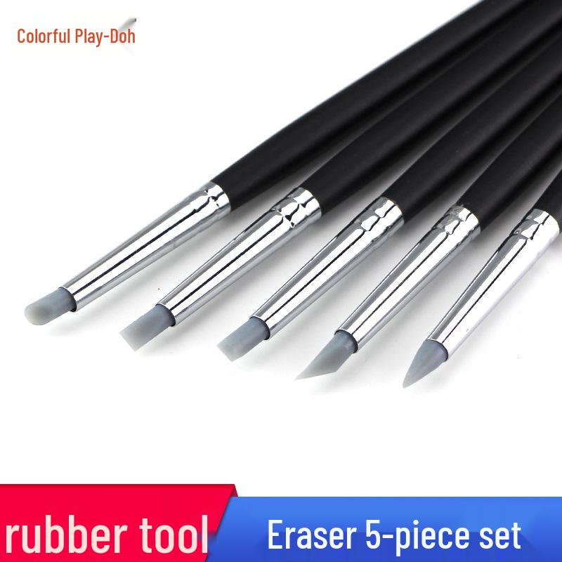 

5-Piece Soft Tip Clay Tool Set for DIY Pottery & Figurine Making