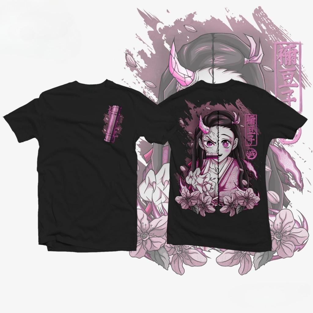 Unisex Anime Shirt, Etiquetta Co., Demon Slayer, Nezuko V4 Anime t-Shirt for men and women Black shirt large size