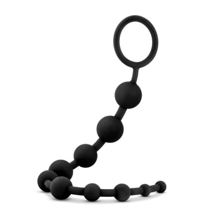 Anaalketting - Anal Adventures - Noir - Silicone - Confortable - Pour Adultes