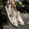 Men Sandals Handmade Leather Closed Toe Outdoor Roman Summer Walking Hiking Sandals Beach Shoes Plus Size