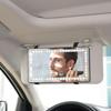 Car Sun Visor Vanity Mirror, with 3 Light Modes & 60 LEDs - Rechargeable Dimmable Clip-on Rear View Sun-Shading Cosmetic Makeup Mirror, Universal for
