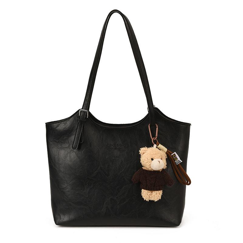 Retro large-capacity portable tote bag women's 2025 autumn and winter new simple and versatile underarm bag casual shoulder bag