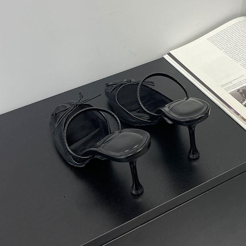 Fashion Fashion Butterfly-Knot Ladies Pumps Heels Shoes Female Slides Mesh Breathable Footwear Elegant Women Heeled Shoes Big Size 43