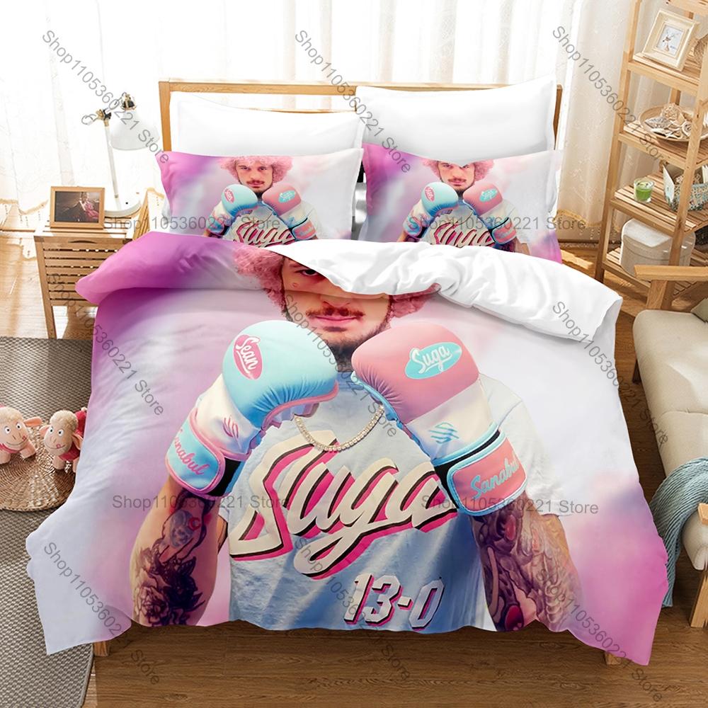Suga Sean O'Malley 3PCS Bedding Set, Duvet Cover + 2 Pillowcases, 2026 Fighter Print Soft Microfiber Bedding for Fans