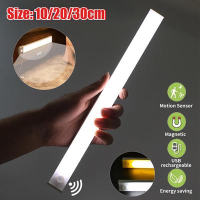 Gece Lambası Led Işık dolap altı ışığı Hareket Sensörü Dolap Işığı USB Şarj Edilebilir Mutfak Aydınlatma Lambası Dolap Lambası