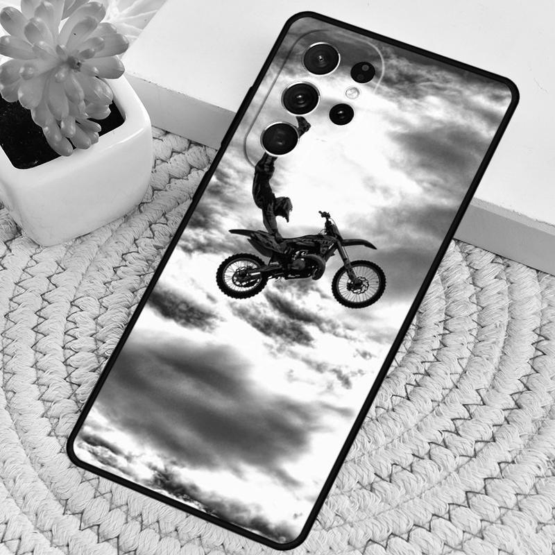 Moto Bike Motocross soft Silicone Phone Case For Samsung Galaxy note 10 pro S26 S25 S24 S23 S22 S21 Plus S25Ultra Capa Cover