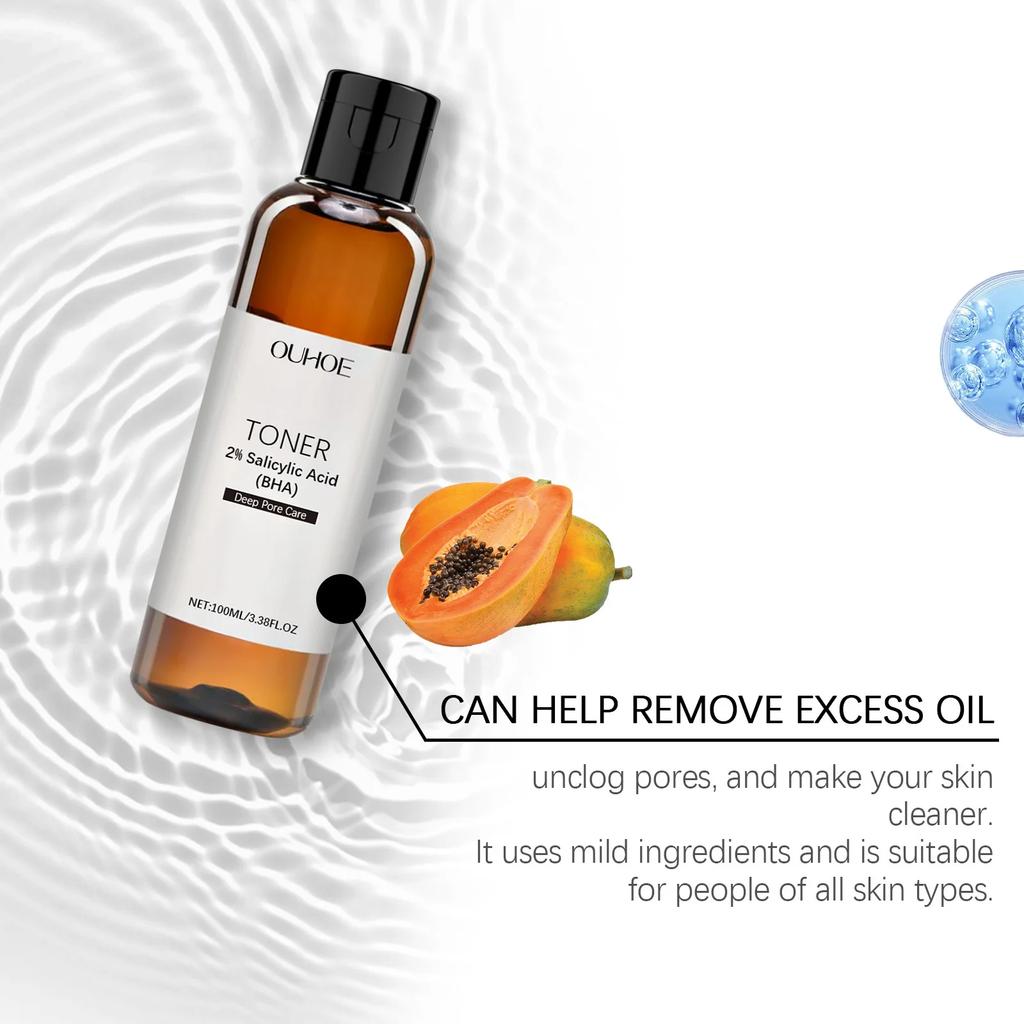 Salicylic Acid Pore Care Toner, Gently Moisturizing, Hydrating and Moisturizing Skin Refreshing Skin Care Water Plant Extraction