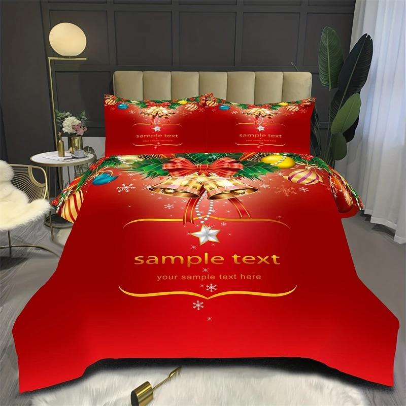 

2/3pcs Christmas Theme Duvet Cover Set, Xmas Tree Gift Print Decorative Bedding Set, Soft Comfortable Duvet Cover, for Bedroom EU single(135x200cm)
