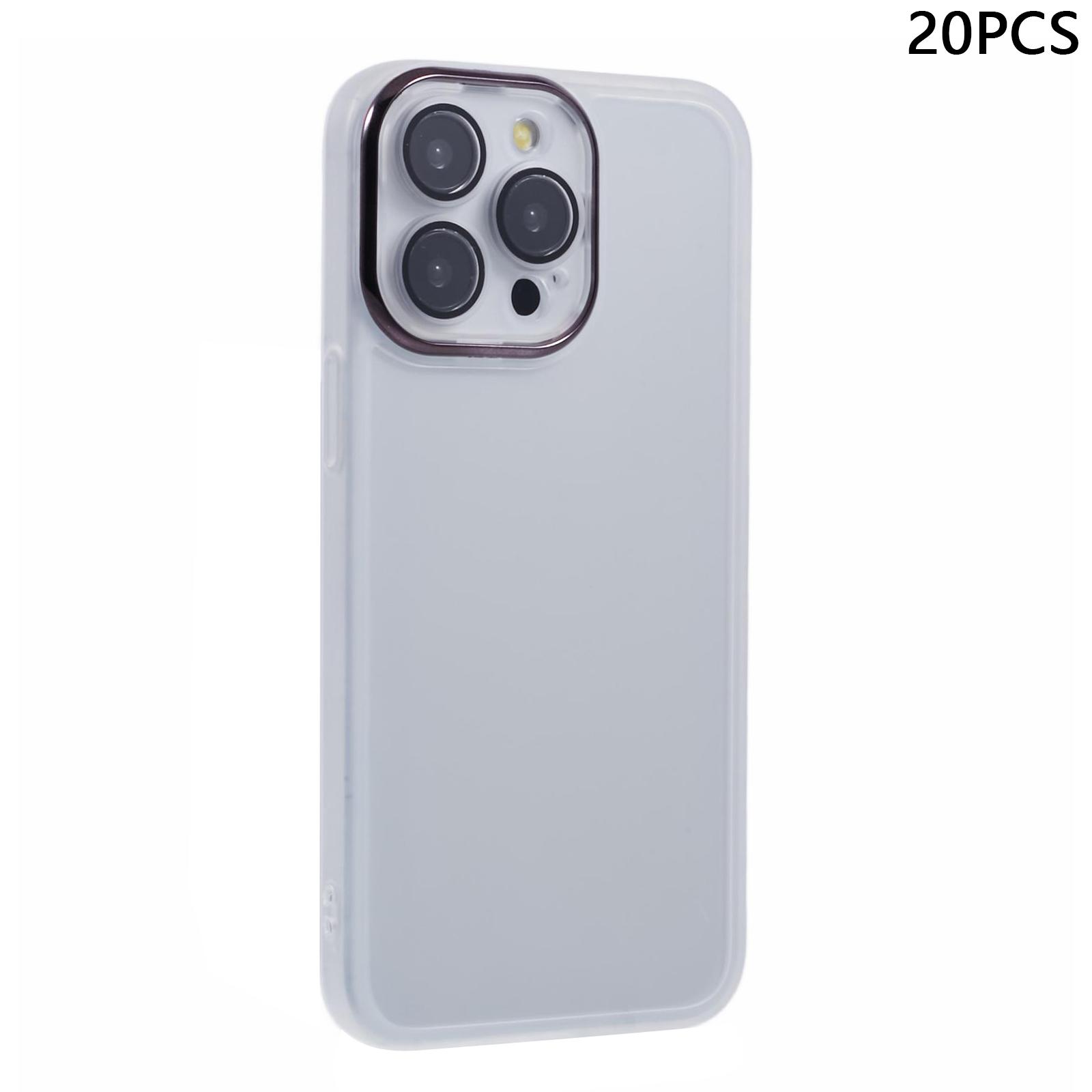 

Bulk Purchasing 20Pcs For iPhone 13 Pro Case Electroplated Camera Frame TPU Phone Cover Precise Cutouts Transparent White