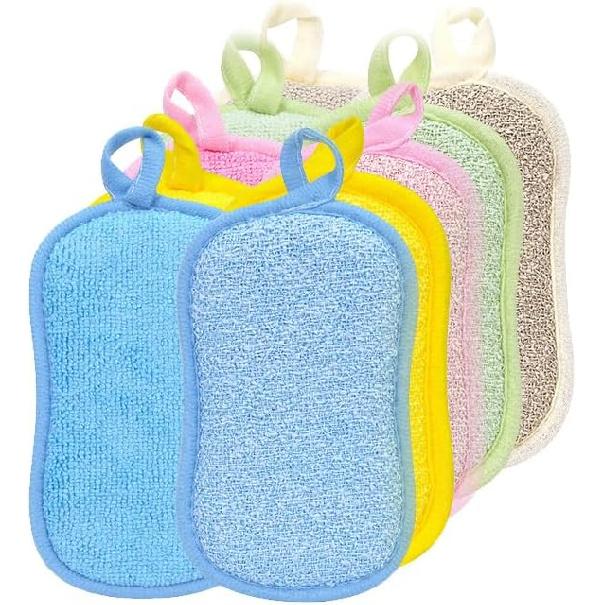 Multipurpose Scrub Sponges Kitchen Dish Sponge Non-Scratch Machine Sponge Household Cleaning for Dishes Pots and Pans 5 Pack Multicolorfor