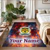 Crystal Velvet Rug Custom Name Text, Soft Non Slip Floor Mat Home DecorBurnley Football