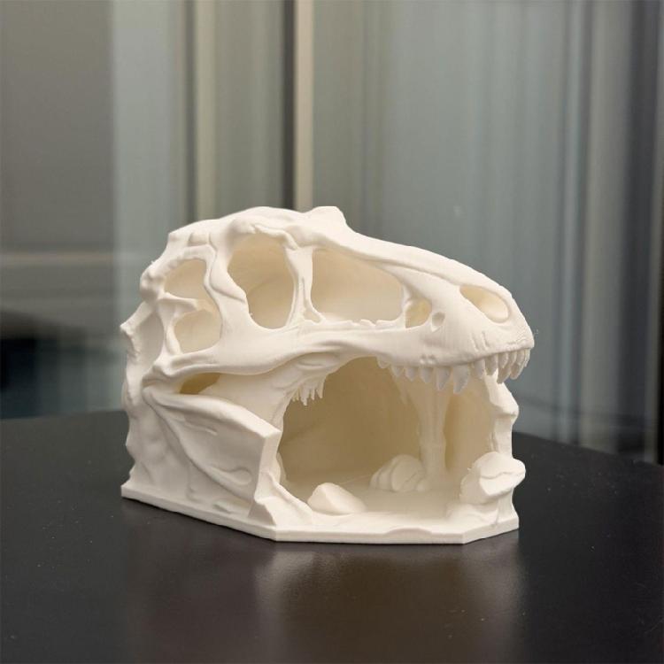 3D Printed Reptiles Hide Cave Tyrannosaurus Skull Ornament Geckos Lizards Snake Shelter Ice Cave Reptiles Hideouts for Fish Tanks Accessories