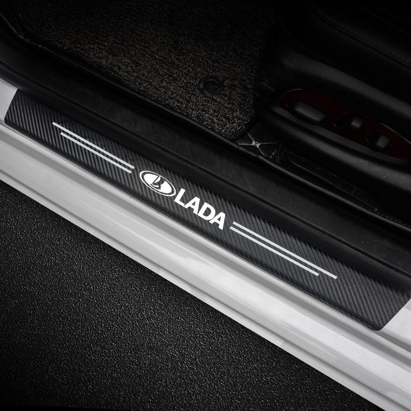 Car Sill Pedal Rear Bumper Protection Stickers for Lada Vesta Granta Kalina Priora Niva Samara Vesta Largus Xray Car Accessories