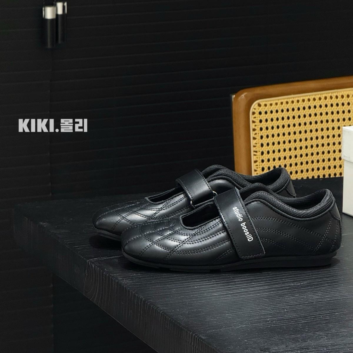 

Туфли Мэри Джейн женские весна-лето новые универсальные неглубокие горлышки квадратный носок плоское дно внутренняя высота увеличение липучки одинарные туфли женские 40 чёрный