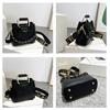 Fashion Crossbody Bucket Bag Trendy PU Shoulder Bag Women's Casual Handbag & Tote Purse CLE