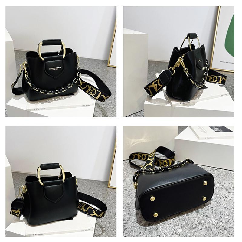 Fashion Crossbody Bucket Bag Trendy PU Shoulder Bag Women's Casual Handbag & Tote Purse CLE