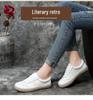 2025 Spring/Summer Genuine Leather Non-Slip Women's Soft Sole Shoes for Moms, Mori Girls, and Pregnant Women - Versatile Handmade Design.