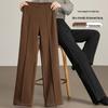 Women's Autumn Thick Wool Blend Wide-Leg Pants