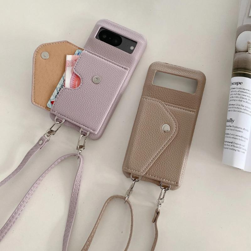 Crossbody Wallet with Card Holder Phone Case for Google Pixel 9 Pro Xl 8 7 6 8A 7A 6A PU Leather Protective Shockproof Cover