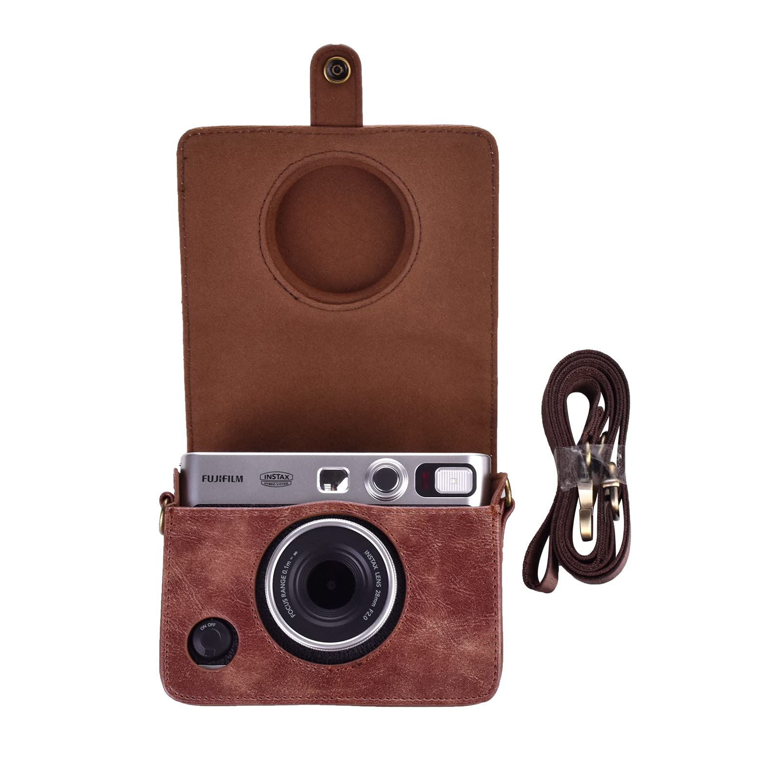 

kinokoo Пленка Cheki Чехол Cheki Instax Mini Evo Пленка Cheki Чехол Cheki Чехол для камеры Instax Mini EVO Чехол Instax Mini Evo с плечевым ремнем Кнопка кофейный