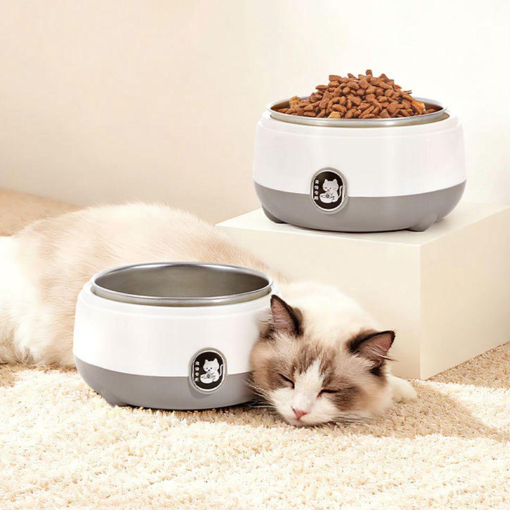 Stainless Steel Pet Heating Water Bowl Large Capacity Energy-saving Heating Water Basin Low Noise Removable Pet Water Feeder
