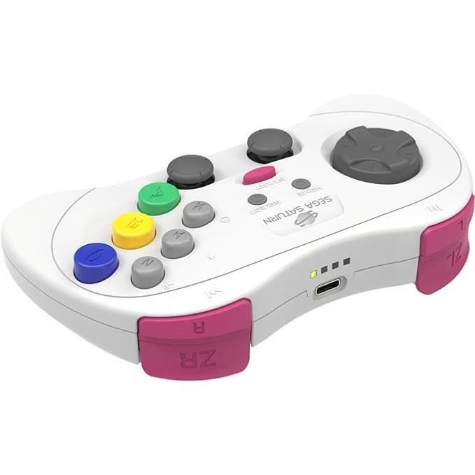 RetroBit Sega Saturn 2.4Ghz Pro White