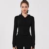 Antibacterial Bare Feel Sports Jacket - Long Sleeve, Zippered, Tight Fit for Yoga & Running, Spring/Autumn