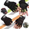 Herre Treningshansker Vektløfting Kroppsbygging Trening Fitness Fingerløse Hansker Halvfinger Sykkelhansker Sklisikre Håndleddsstøtte