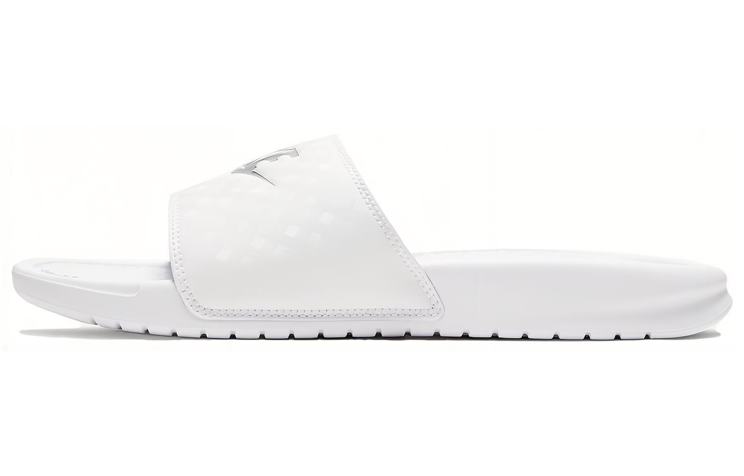 Nike Benassi Jdi  White Silver  Women s 343881-102 36.5