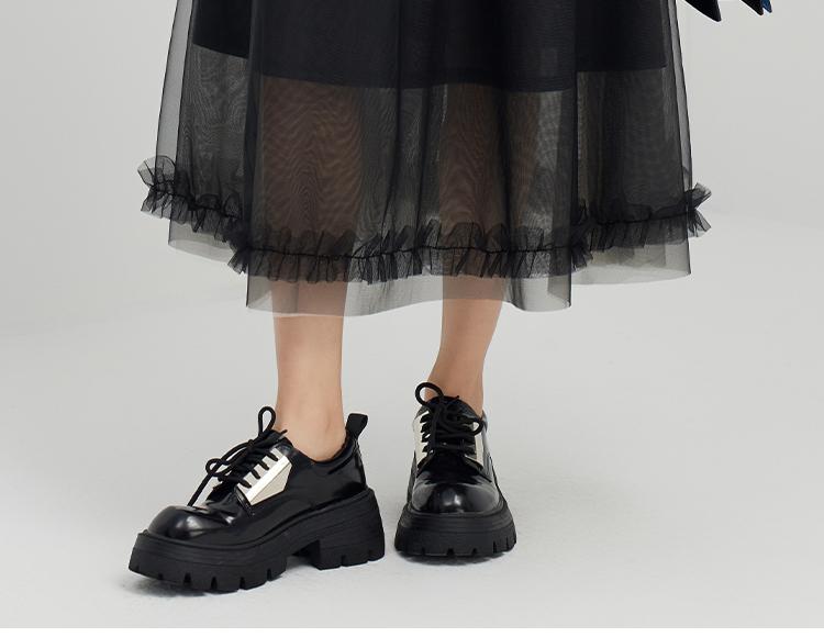 French Style Mesh A-Line Skirt for Girls