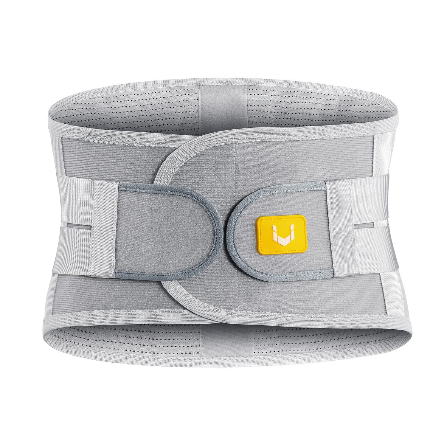 Portable USB Breathable Double Pull Belt Men Women Lower Back Pain Relief Waist Muscle Support M серый
