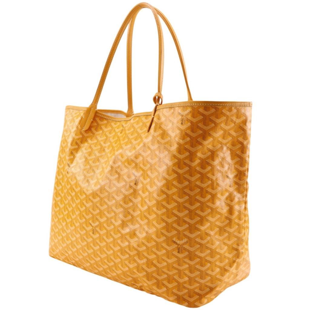 GOYARD Saint Louis GM Tote Bag yellow PVC coated canvas Women Used