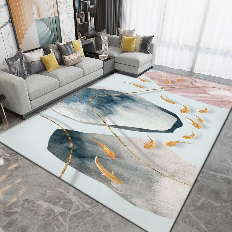 Druckteppich Wohnzimmer Große Fläche Rutschfester Teppich Schlafzimmer Zimmer Nachttischdecke Wohnkultur Zubehör