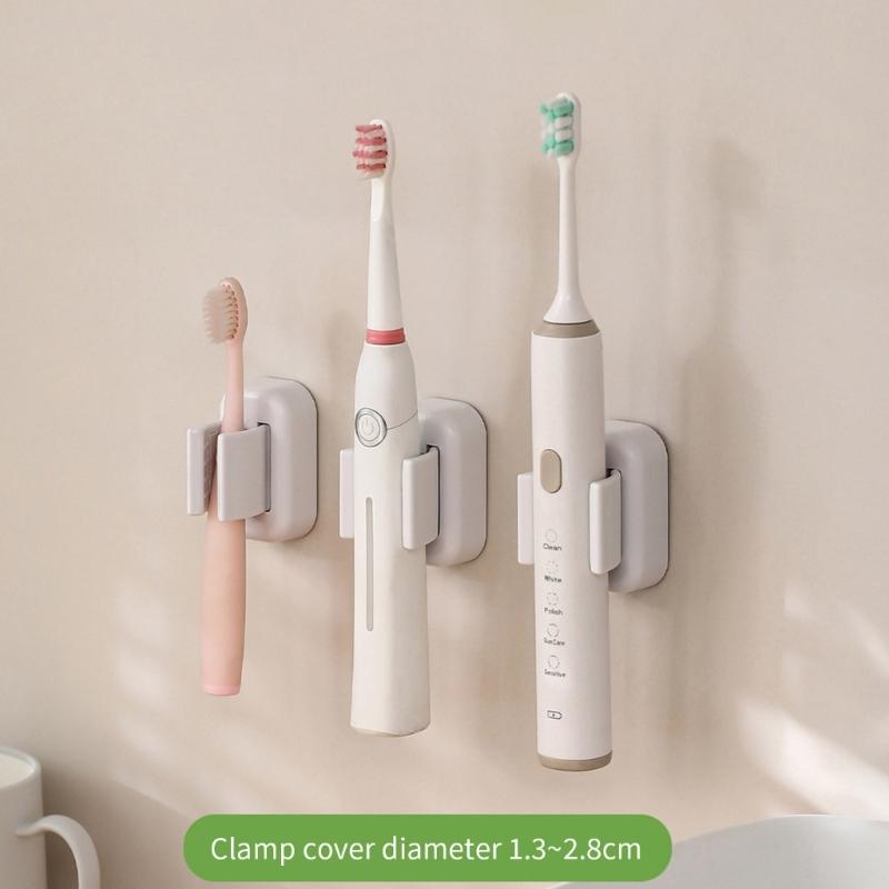 Space Saving ABS Electric Toothbrush Stand for Bathrooms Convenient InstallationSpace