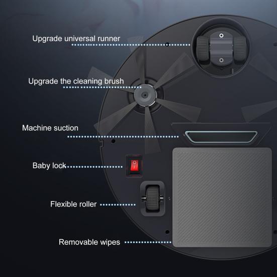 Useful Sweeping Robot Automatic One-key Cleaning ABS Low Noise Sweeping Machine