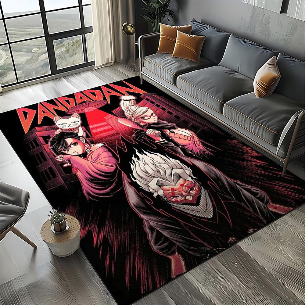 3D DAN DA DAN Anime Cartoon Teppich für Wohnzimmer Schlafzimmer Zuhause Sofa Dekoration, Kinder Spiel Rutschfeste Bodenmatte Geschenk