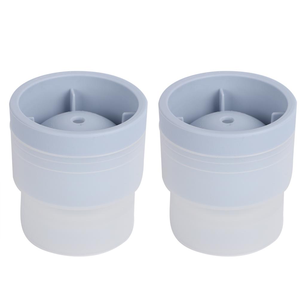 2Pcs Food Grade Ice Cubes Mold Round Odorless Flexible Ice Ball Making Mold for Kitchen