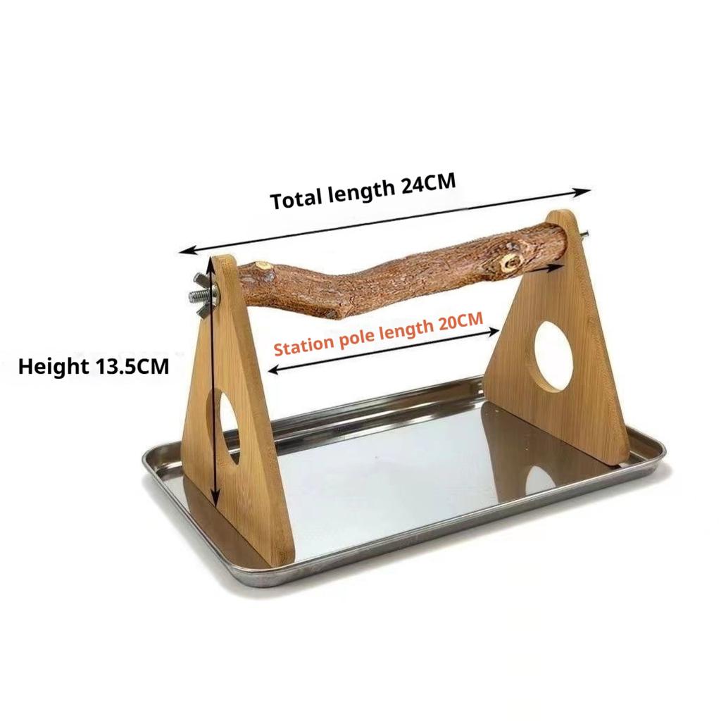 Haustierbedarf Papageienständer Tischständer Vogelständer Tragbarer Vogelständer Holzständer Ständerstange