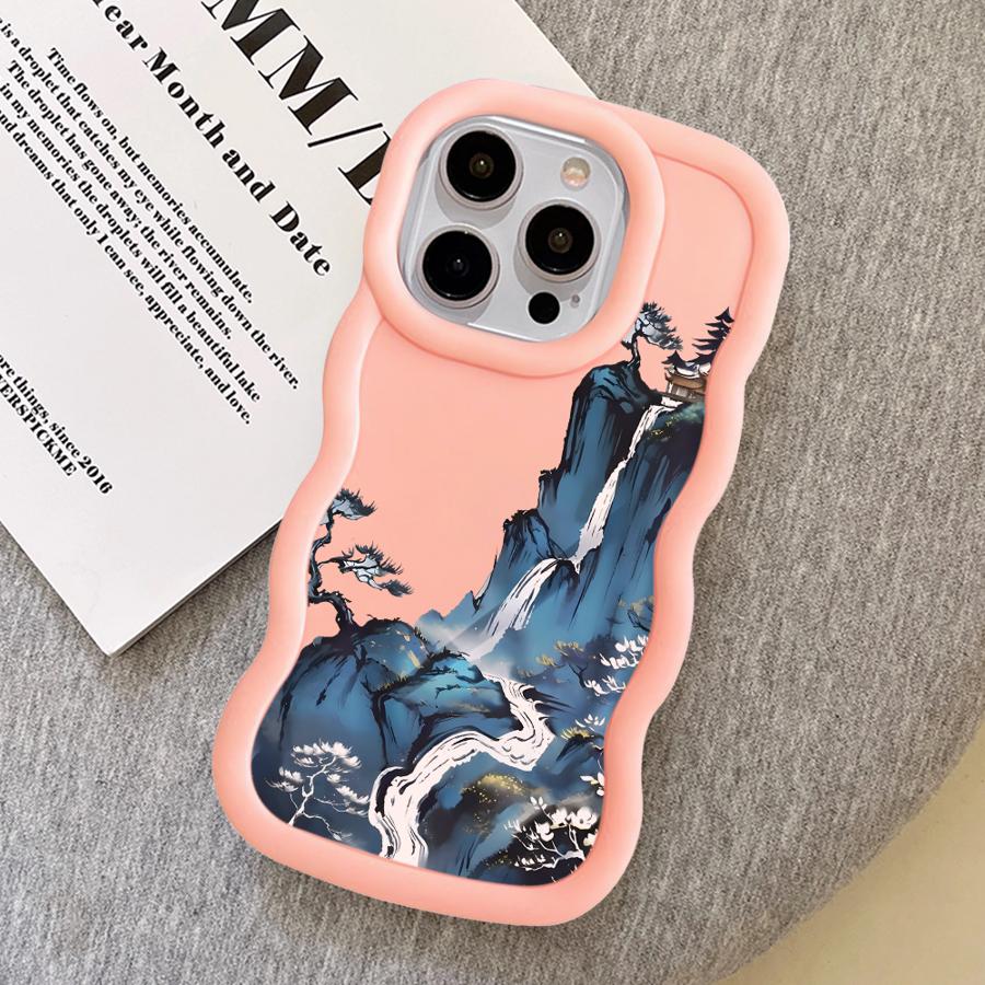 Mountains Waters Art Soft Phone Cover Case for iPhone 17 Air 16 Pro Max 13 12 8 15 Plus 11 XR 14