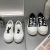 2025 Spring New Thick-soled Heightening Little White Shoes Women's Fashion Niche Design Bread Shoes Breathable Casual Sports Board Shoes