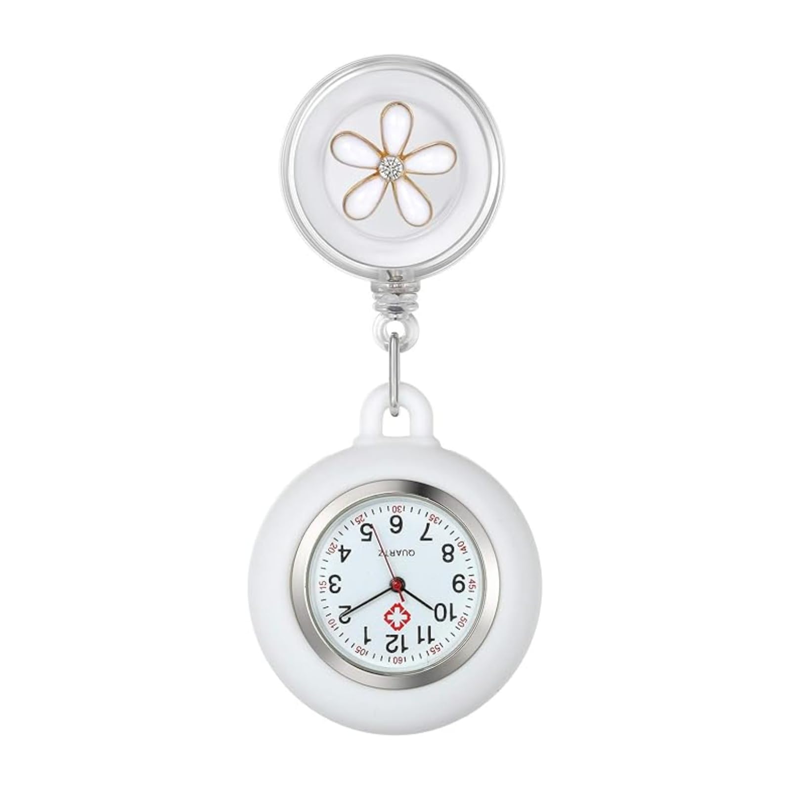 

YFFSFDC Медсестра Цветок Карман Легко Просто для Медицинских работников и Часы для медсестер, Клипса-рулетка, Клипса, Часы, Клипса, Читать, Дизайн, Водонепроницаемый,