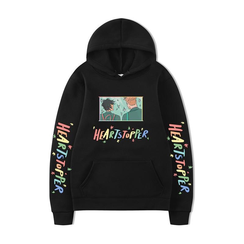 Heartstopper Nick Charlie Hoodie Womens Graphic Print Sweatshirt Casual Loose Fit