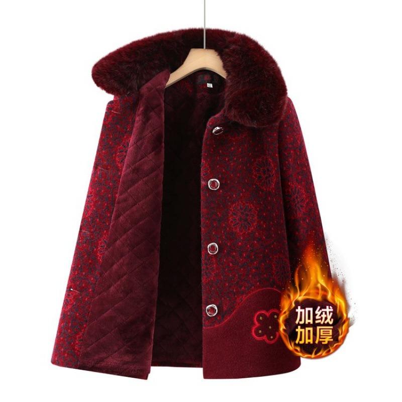 Winter Coat Women's Imitation Mink Coat Piled Thick Clothes Warm Cotton-padded Jacket