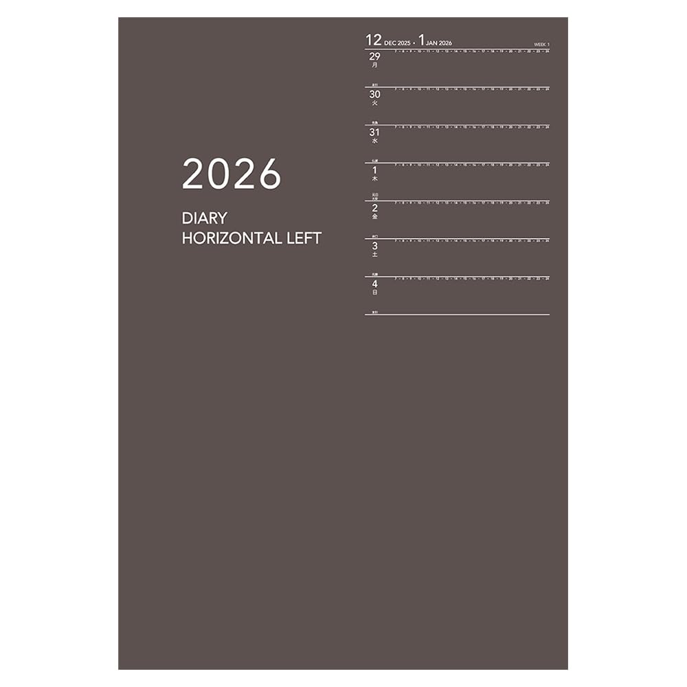 Daigo 2026 Appointment Starts January 2026 Planner, Weekly, Left, B6, Brown, E8152,