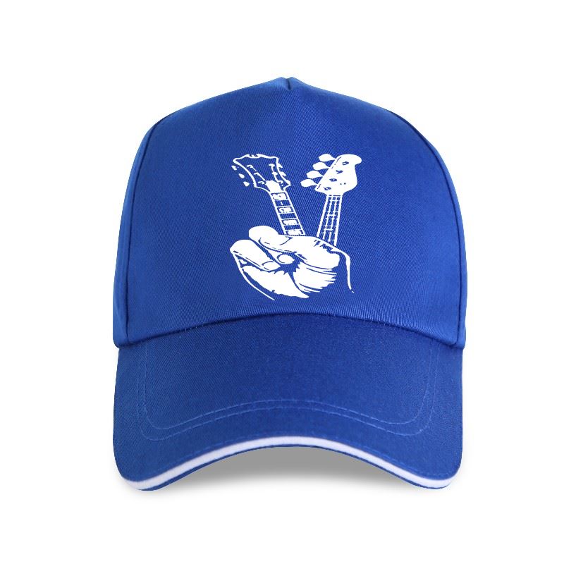 Hipsterska drukarka do gitary basowej. Bawełniana czapka z daszkiem w rozmiarze unisex. Czapka z daszkiem FINGER GUITAR. unisex