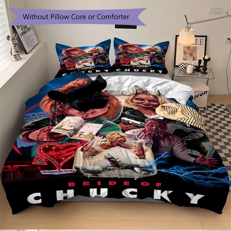 Chucky'S Return Print 3Pcs Bedding Setduvet Cover With 2 Bedropillowcase Home Birthday Gift